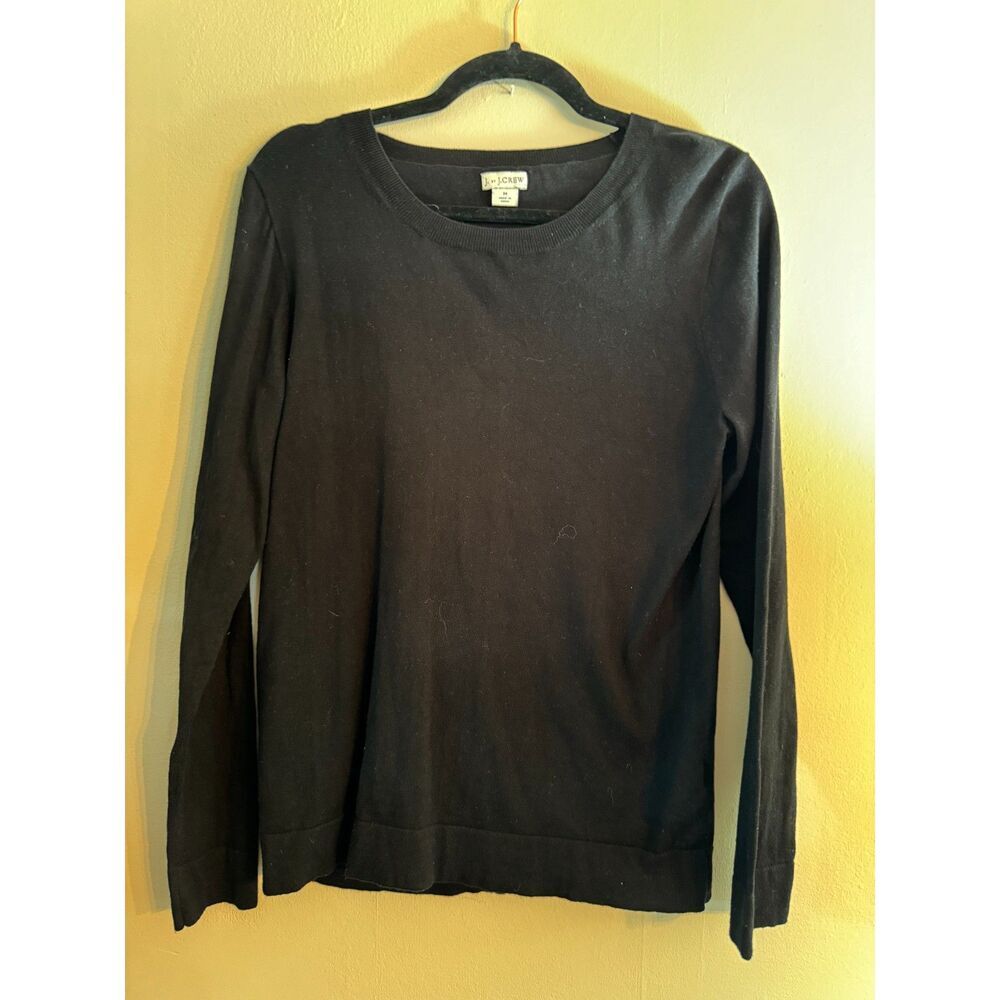 J by J Crew black cotton sweater; great basic sweater medium - Picture 5 of 6